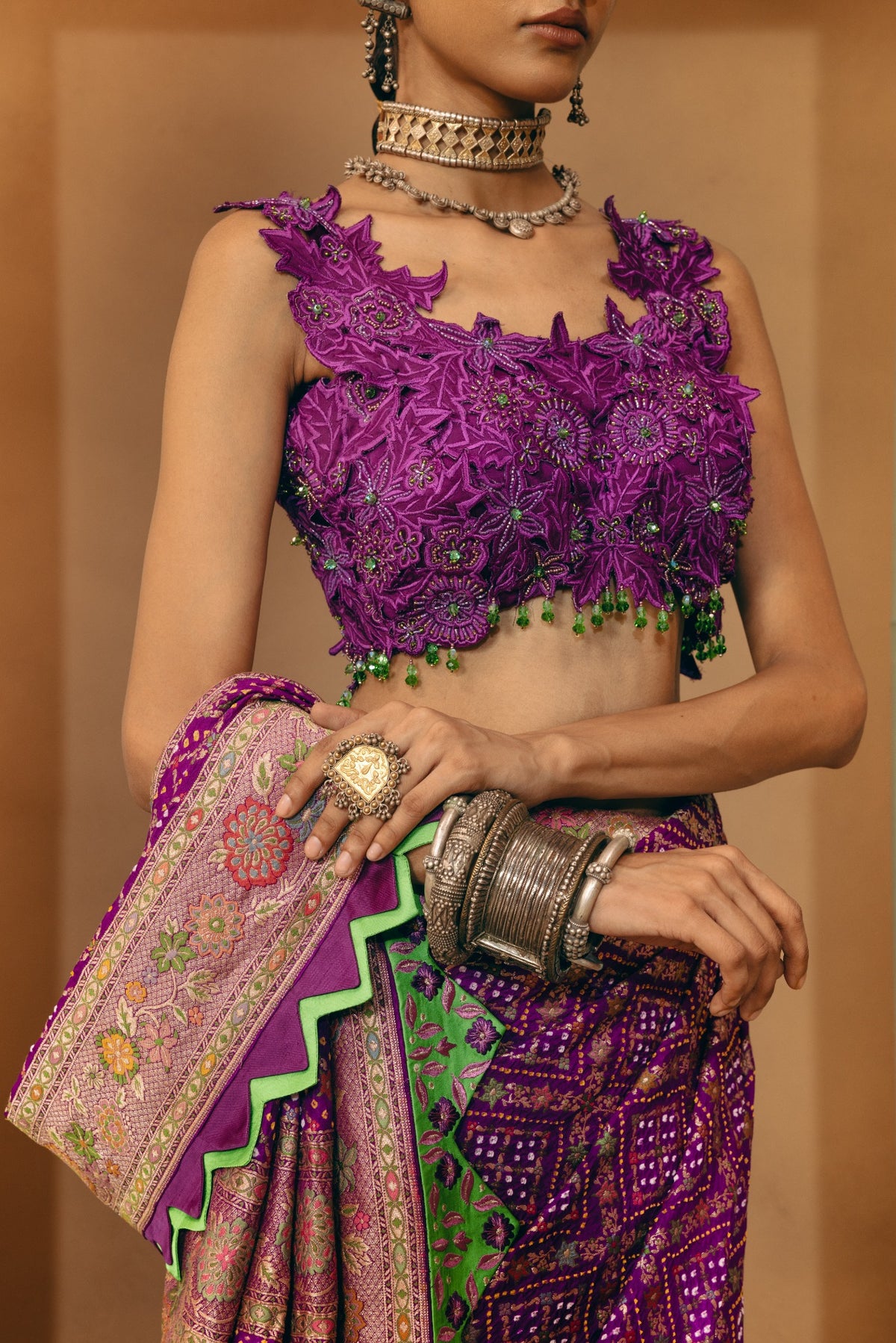 Tarang Bandhej Saree