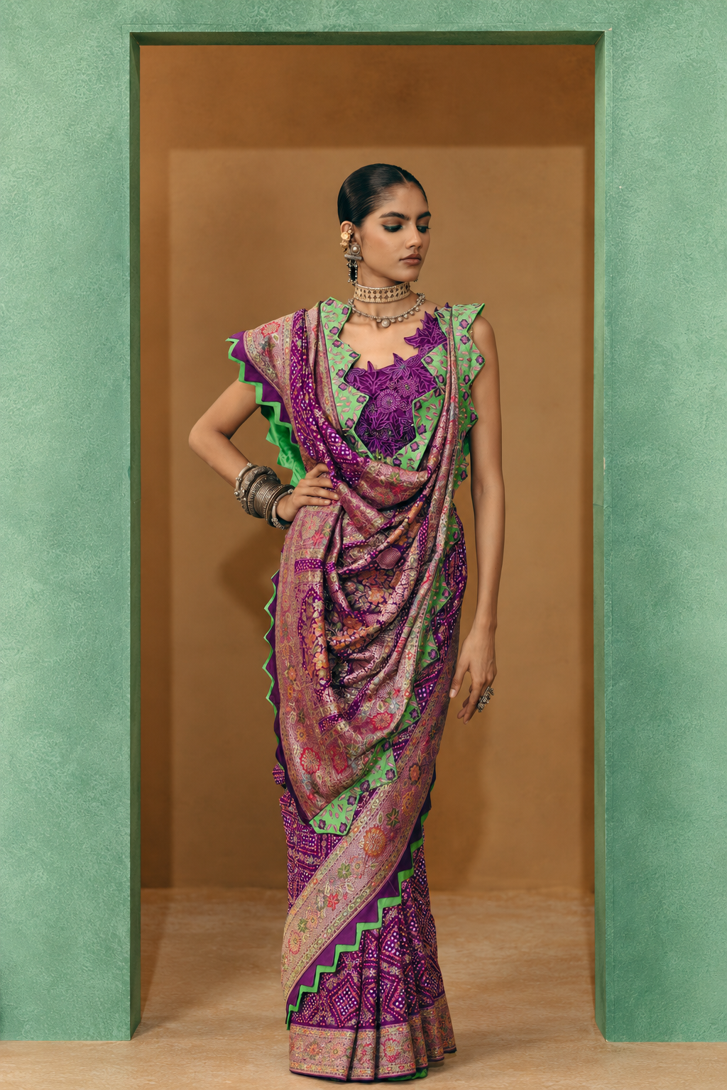 Tarang Bandhej Saree