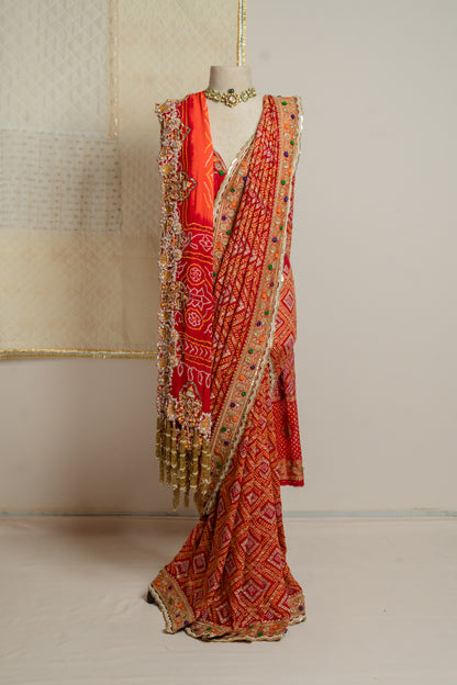 Raga Bandhej Saree