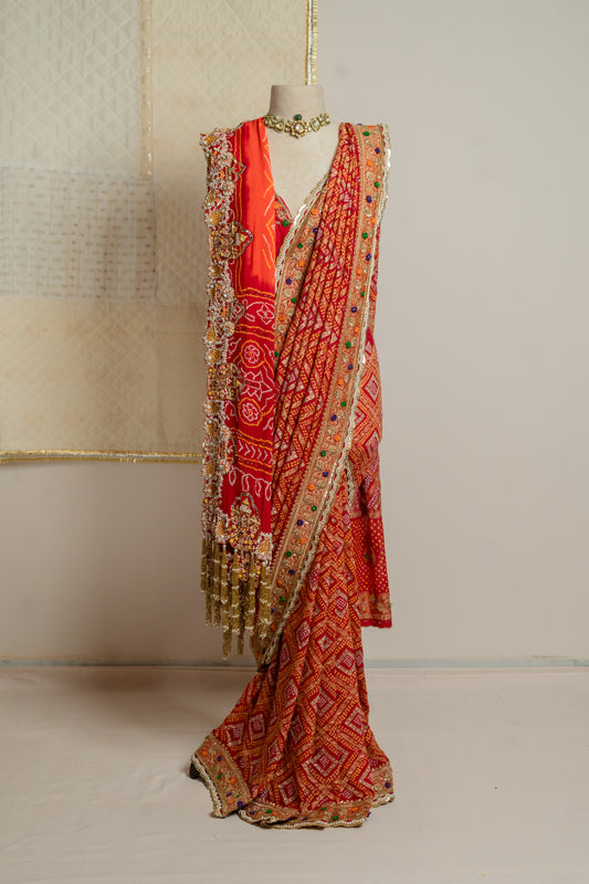 Raga Bandhej Saree