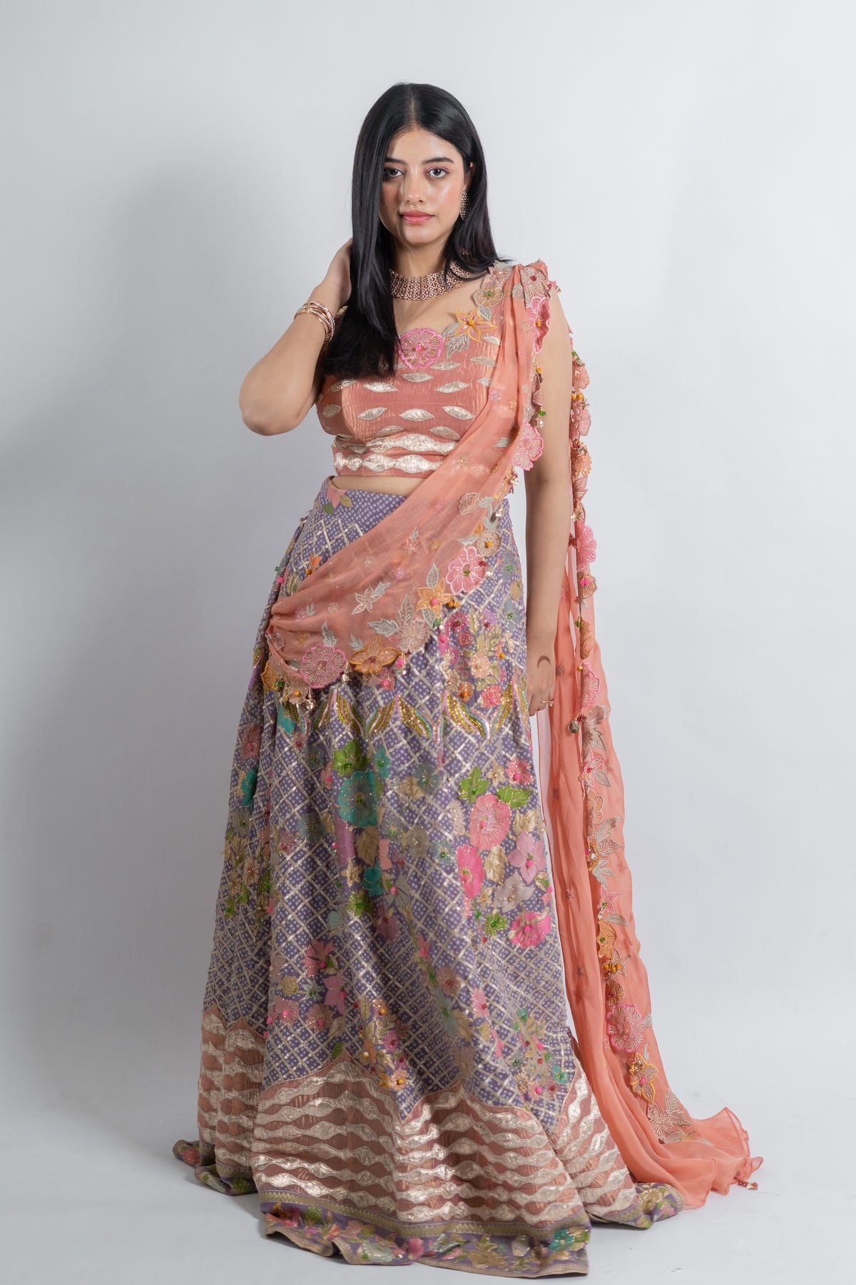 Sharvati Rai Bandhej Lehenga
